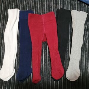 Lot of  0-3mo Tights. 5 Colors. All New-WOT